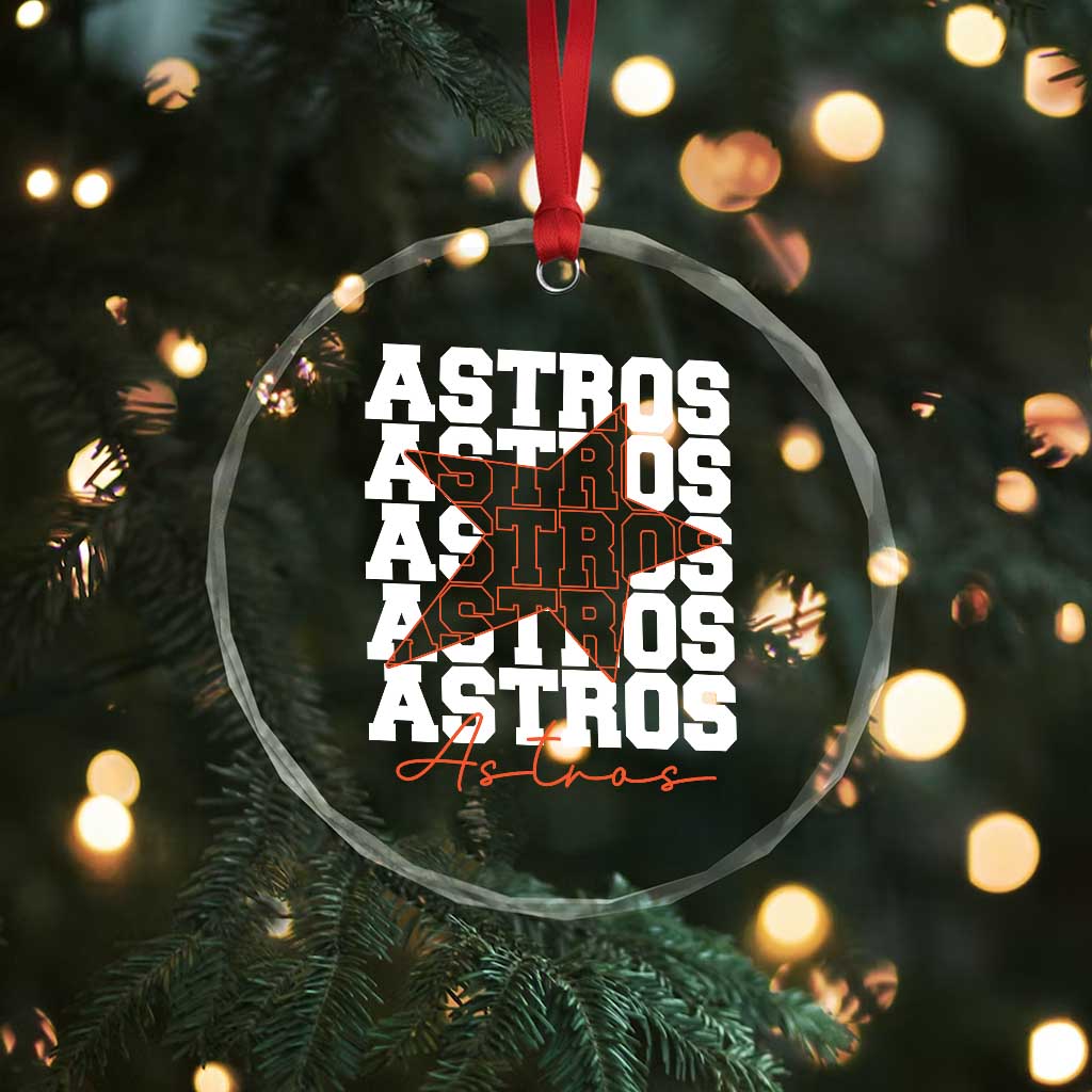 Vintage Astro Last Name Crystal Glass Ornament Baseball Fan Graphic TS10 Print Your Wear