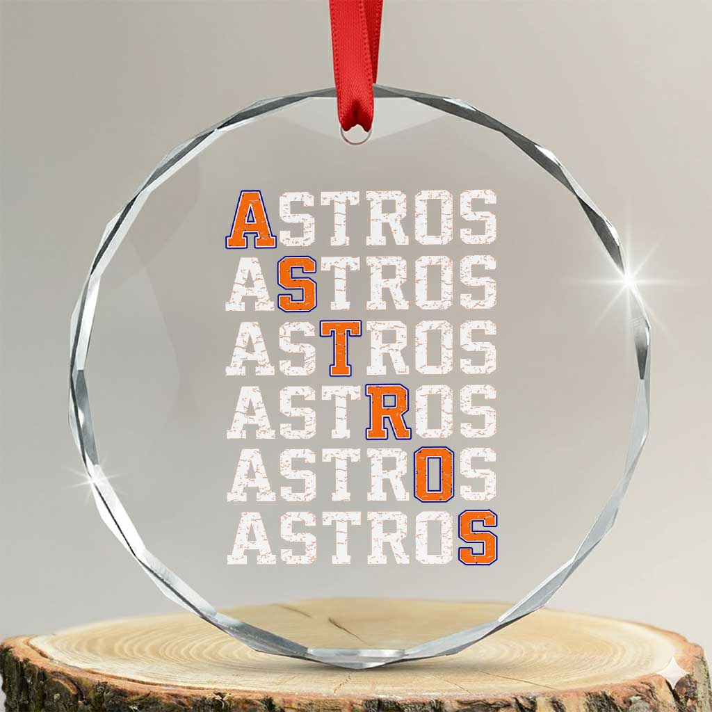 Vintage Astro Last Name Crystal Glass Ornament Retro Baseball Fans Sports Style TS10 Transparent Glass 3'' Circle Print Your Wear