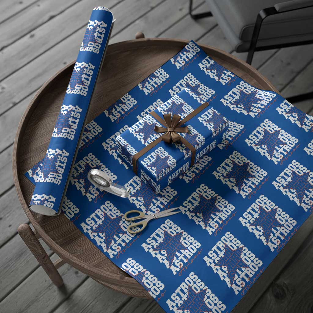 Vintage Astro Last Name Wrapping Paper Roll Baseball Fan Graphic TS10 Blue Print Your Wear