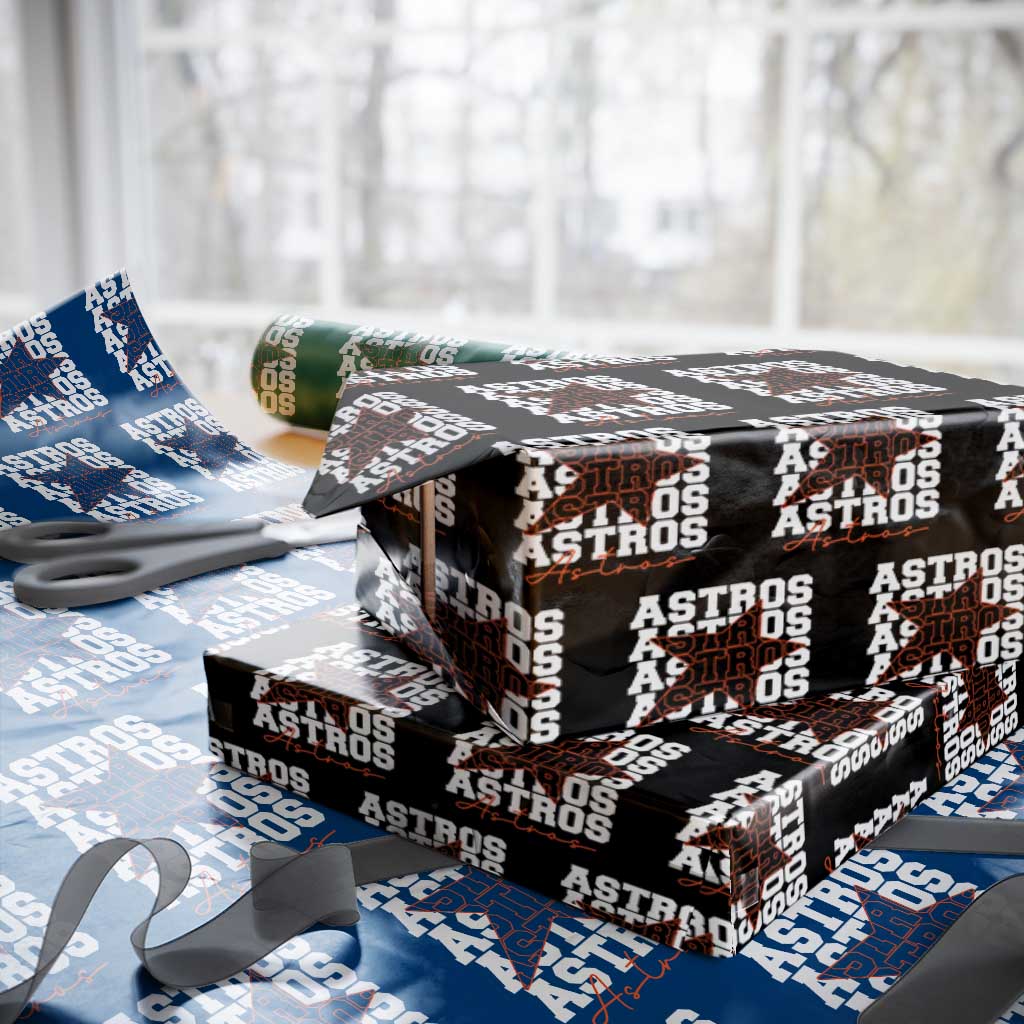 Vintage Astro Last Name Wrapping Paper Roll Baseball Fan Graphic TS10 Black Print Your Wear