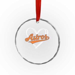 Vintage Astro Name Sports Style Crystal Glass Ornament Varsity Script Vintage Baseball Heart Graphic TS10 Print Your Wear