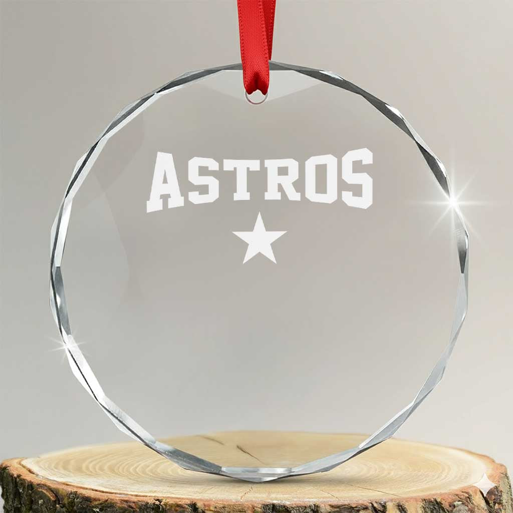 Vintage Astro Varsity Name Crystal Glass Ornament Retro Throwback Athletic Sports Style 80s 90s TS10 Transparent Glass 3'' Circle Print Your Wear