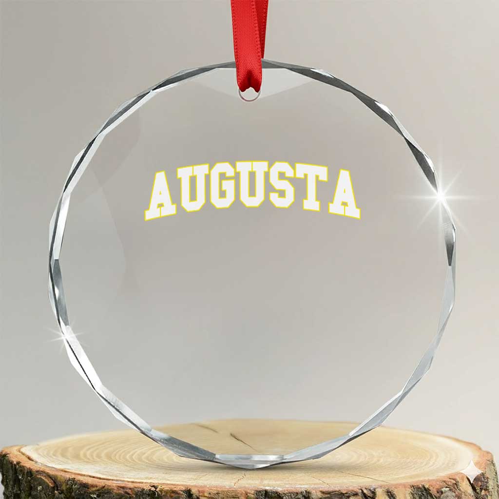 Vintage Augusta Georgia Sports Varsity Crystal Glass Ornament Retro Golf Lover Georgia Golfing Fan TS10 Transparent Glass 3'' Circle Print Your Wear