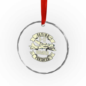 Vintage B-17 Bomber WW2 Aircraft Crystal Glass Ornament Plane Aviation Fighter Airplane Retro Grunge TS02 Print Your Wear