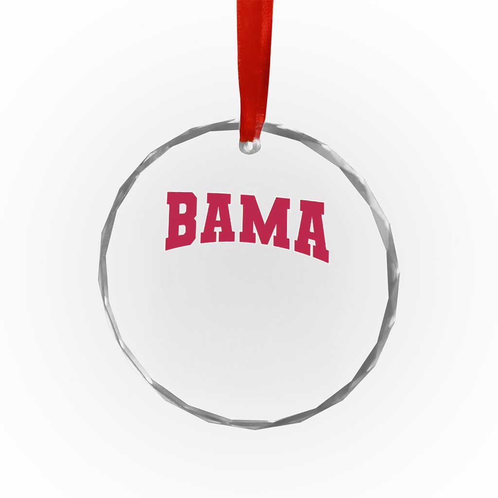 Vintage Bama Crystal Glass Ornament Retro Varsity Alabama Football Lover AL State TS10 Print Your Wear