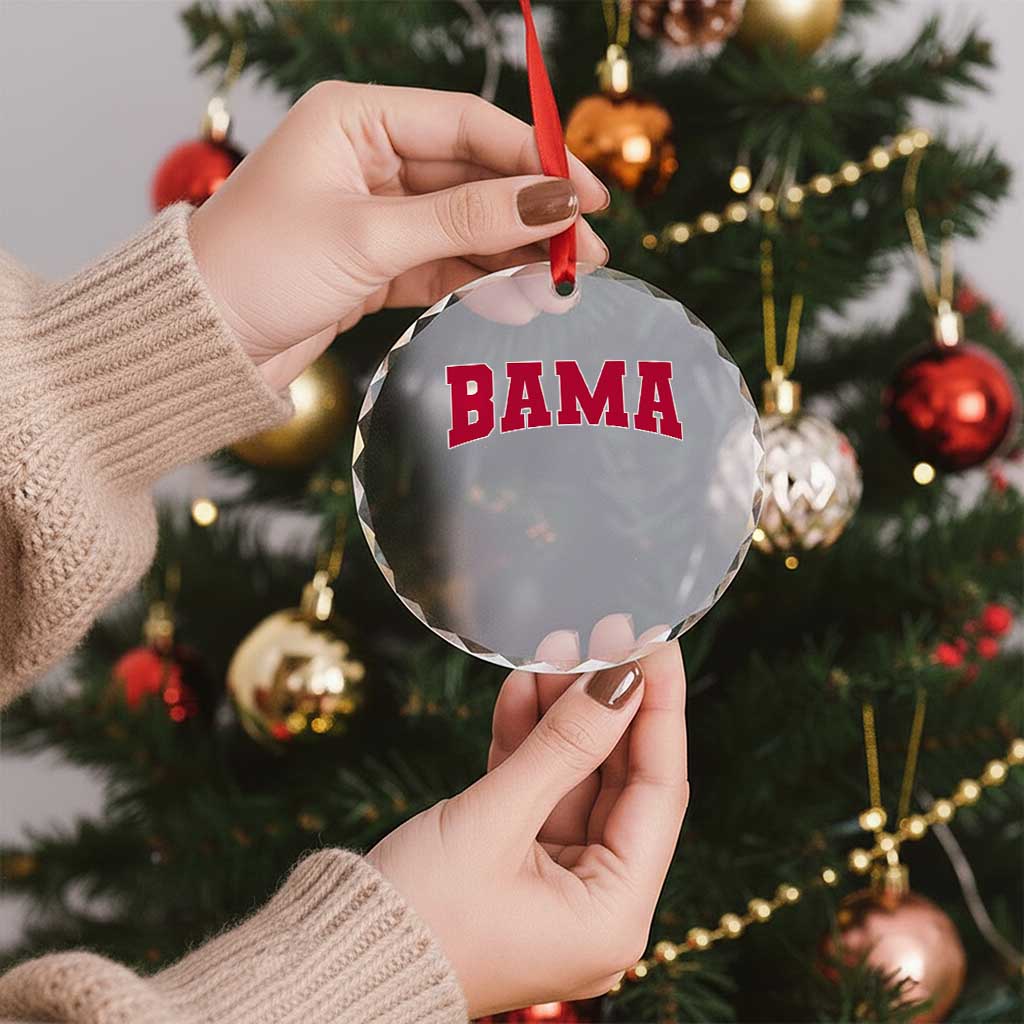 Vintage Bama Crystal Glass Ornament Retro Varsity Alabama Football Lover AL State TS10 Print Your Wear