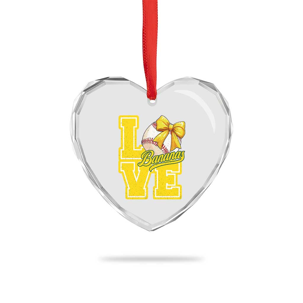 Vintage Banana Coquette Bow Heart Crystal Glass Ornament LOVE Baseball Fan Sport Lover TS02 Print Your Wear