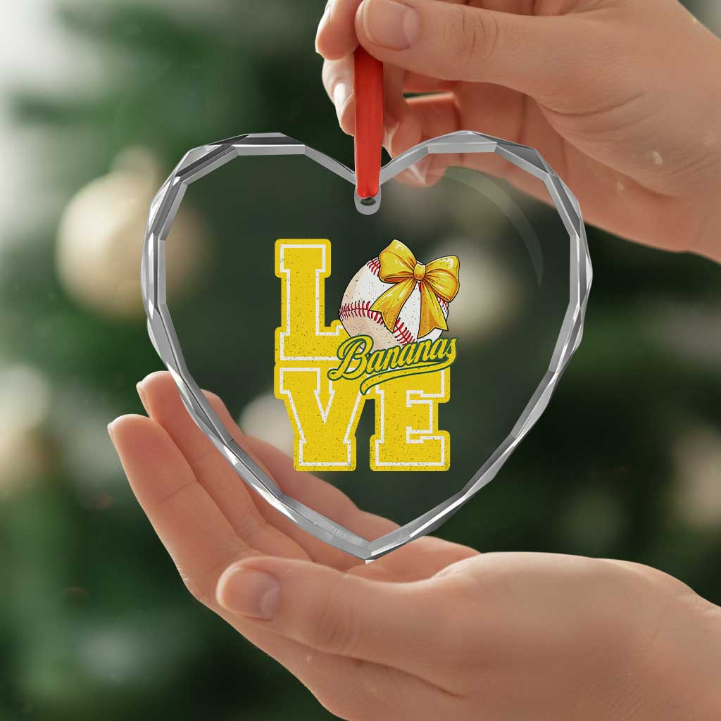 Vintage Banana Coquette Bow Heart Crystal Glass Ornament LOVE Baseball Fan Sport Lover TS02 Print Your Wear
