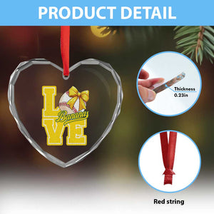 Vintage Banana Coquette Bow Heart Crystal Glass Ornament LOVE Baseball Fan Sport Lover TS02 Print Your Wear