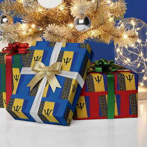 Vintage Barbados Flag Wrapping Paper Roll Distressed Patriotic Caribbean Island Barbadian Pride Heritage Gift TS10 Print Your Wear