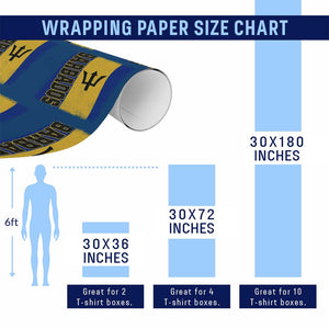 Vintage Barbados Flag Wrapping Paper Roll Distressed Patriotic Caribbean Island Barbadian Pride Heritage Gift TS10 Print Your Wear