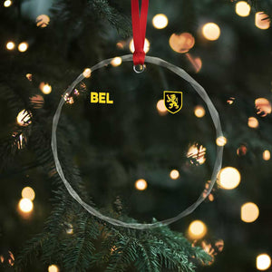 Vintage Belgium Crystal Glass Ornament Belgian Football Pride Belgium Lion Crest Soccer Graphic TS10 Print Your Wear