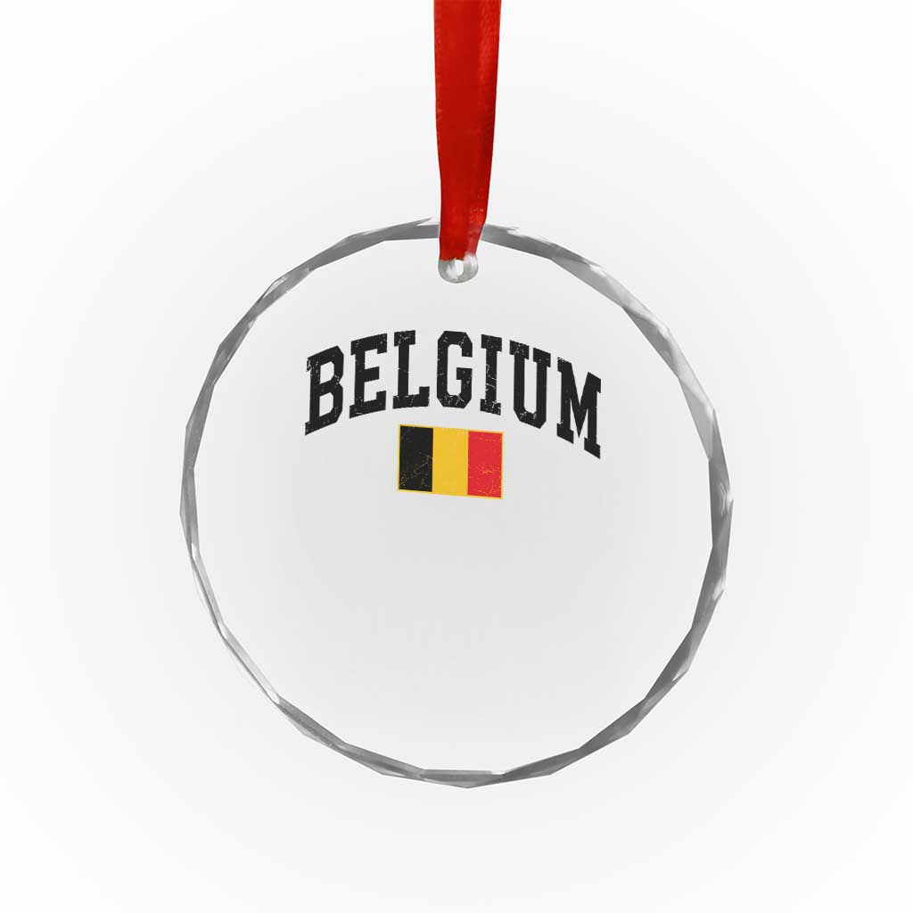 Vintage Belgium Crystal Glass Ornament Belgian Soccer Football Pride Gift for Fans TS10 Print Your Wear
