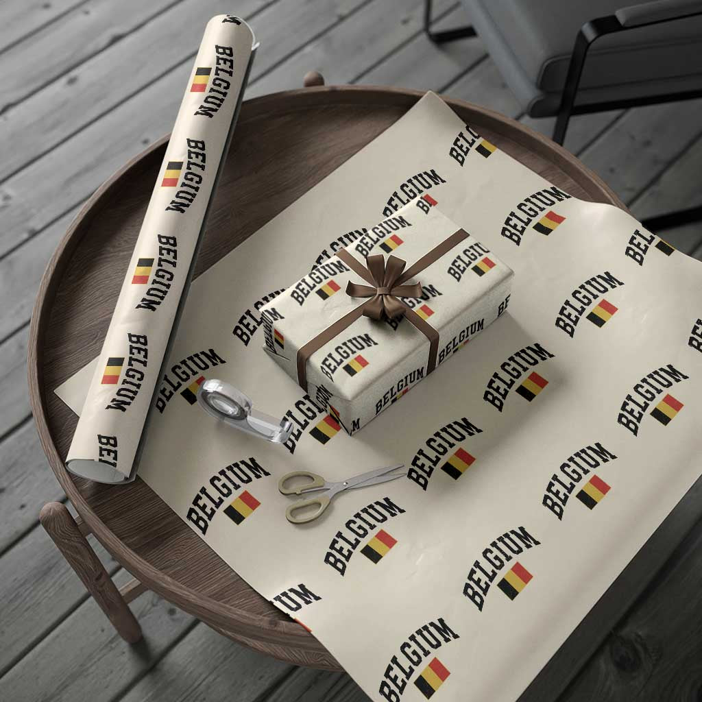 Vintage Belgium Wrapping Paper Roll Belgian Soccer Football Pride Gift for Fans TS10 Beige Print Your Wear