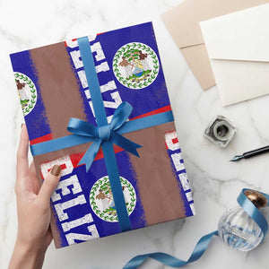 Vintage Belize Wrapping Paper Roll Distressed Flag Central American Pride Heritage Gift TS10 Mocha Print Your Wear