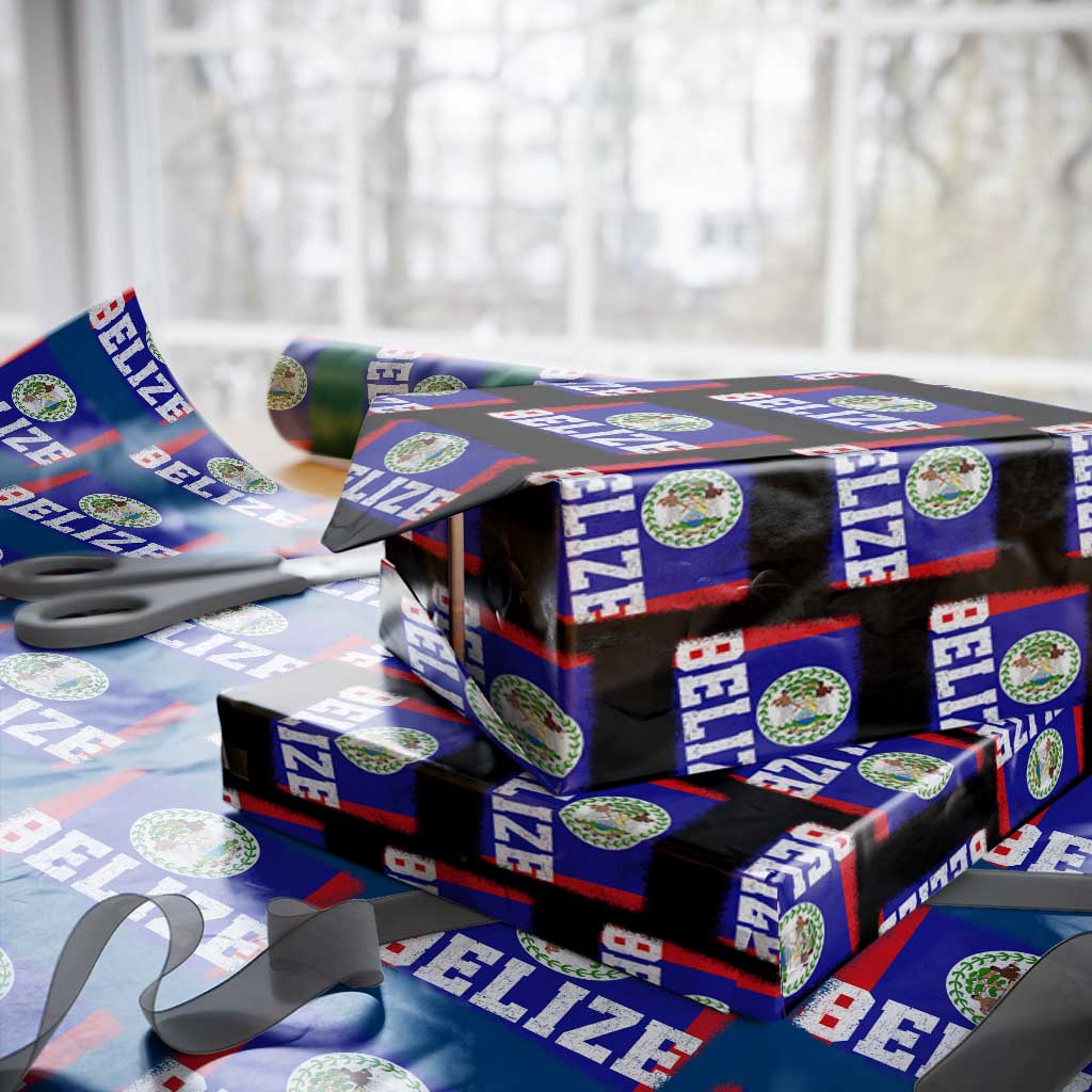 Vintage Belize Wrapping Paper Roll Distressed Flag Central American Pride Heritage Gift TS10 Black Print Your Wear