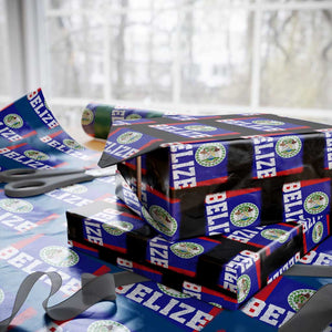 Vintage Belize Wrapping Paper Roll Distressed Flag Central American Pride Heritage Gift TS10 Black Print Your Wear