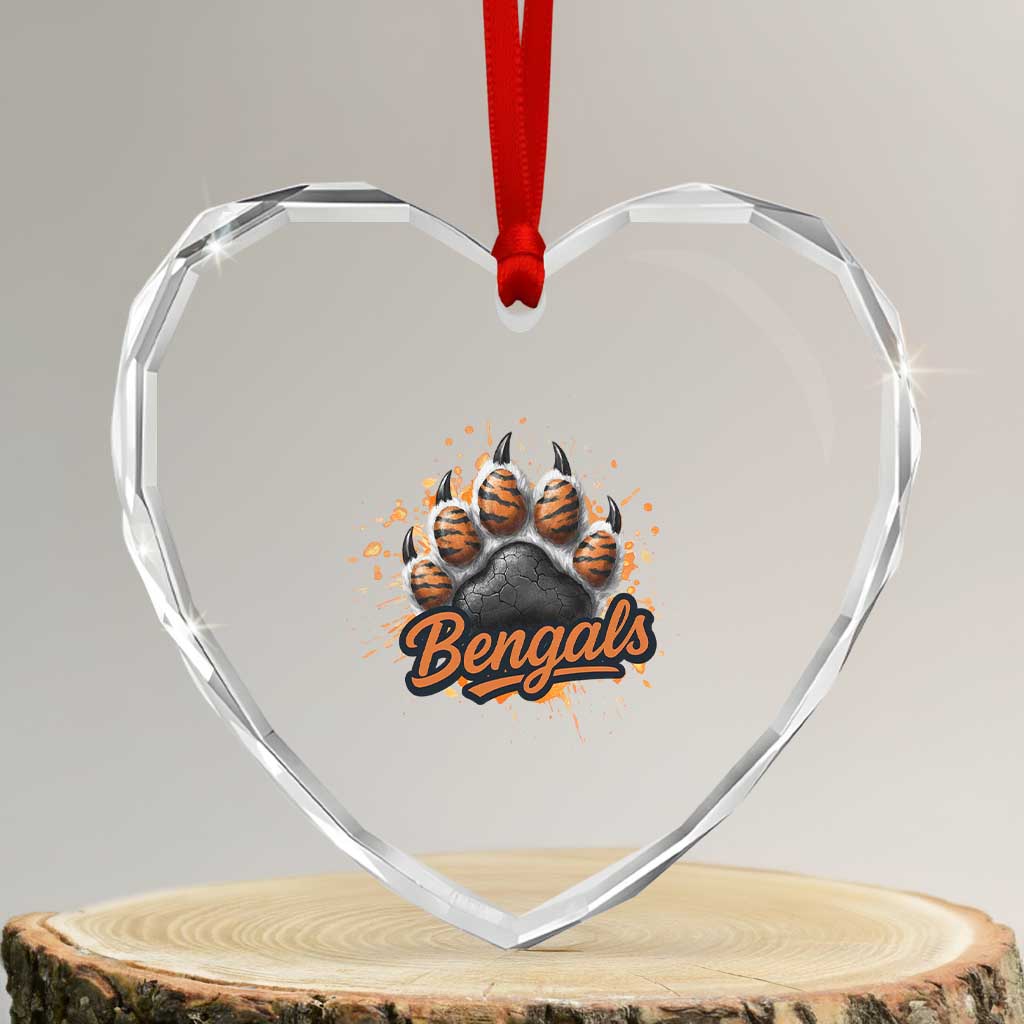 Vintage BFT Football Heart Crystal Glass Ornament Retro Sports Fan Trendy Game Day Spirit TS10 Transparent Glass 3'' Heart Print Your Wear
