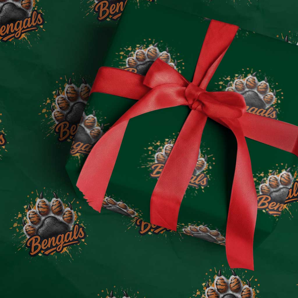 Vintage BFT Football Wrapping Paper Roll Retro Sports Fan Trendy Game Day Spirit TS10 Green Print Your Wear