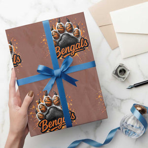 Vintage BFT Football Wrapping Paper Roll Retro Sports Fan Trendy Game Day Spirit TS10 Mocha Print Your Wear