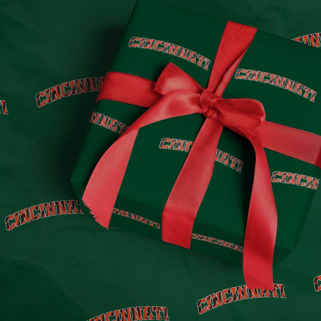Vintage BFT Football Wrapping Paper Roll Retro Sports Style 80s 90s Cincy Cin City TS10 Green Print Your Wear