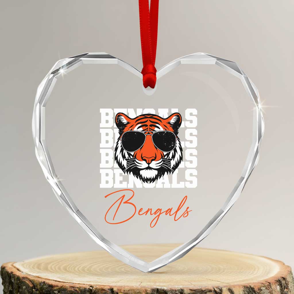 Vintage BFT Heart Crystal Glass Ornament Retro Sports Fan Trendy Game Day Gift TS10 Transparent Glass 3'' Heart Print Your Wear