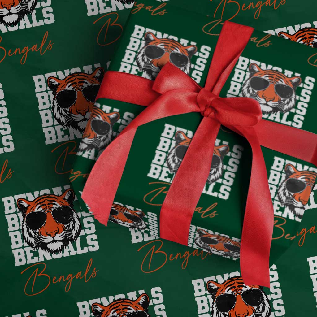 Vintage BFT Wrapping Paper Roll Retro Sports Fan Trendy Game Day Gift TS10 Green Print Your Wear