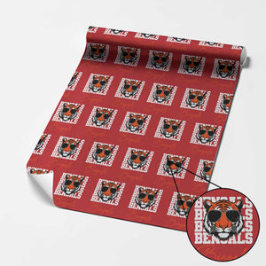 Vintage BFT Wrapping Paper Roll Retro Sports Fan Trendy Game Day Gift TS10 Red Print Your Wear