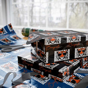 Vintage BFT Wrapping Paper Roll Retro Sports Fan Trendy Game Day Gift TS10 Black Print Your Wear