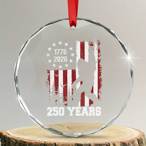 Vintage Bigfoot USA 250th Anniversary Crystal Glass Ornament 250 Years Of Freedom US Flag Independence Day 4th July Patriotic TS10 Transparent Glass 3'' Circle Print Your Wear