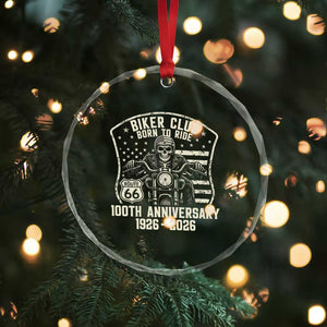 Vintage Biker Club Born To Ride Crystal Glass Ornament 100th Anniversary Mother Road TS12 Print Your Wear