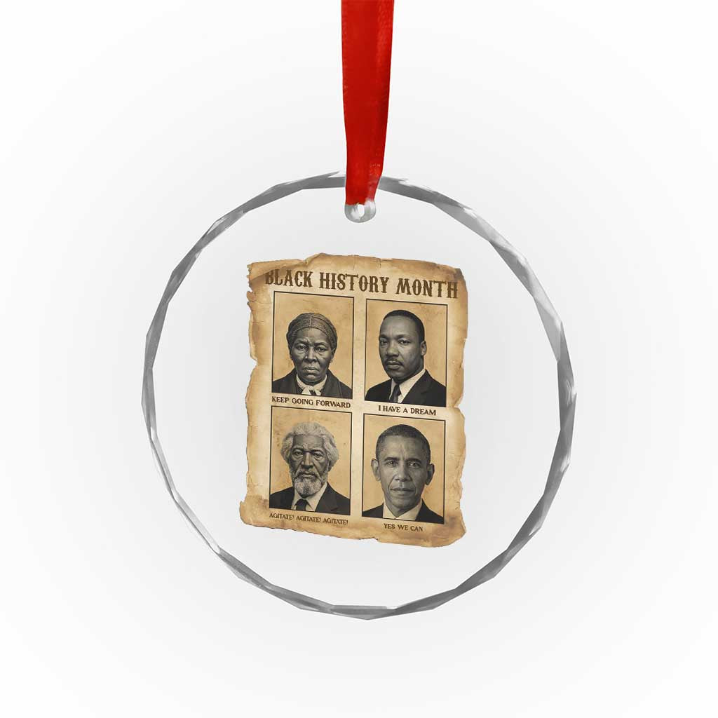 Vintage Black History Heroes Crystal Glass Ornament Strong Black Pride TS12 Print Your Wear