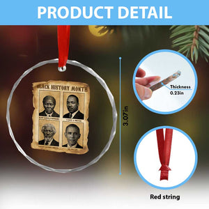 Vintage Black History Heroes Crystal Glass Ornament Strong Black Pride TS12 Print Your Wear