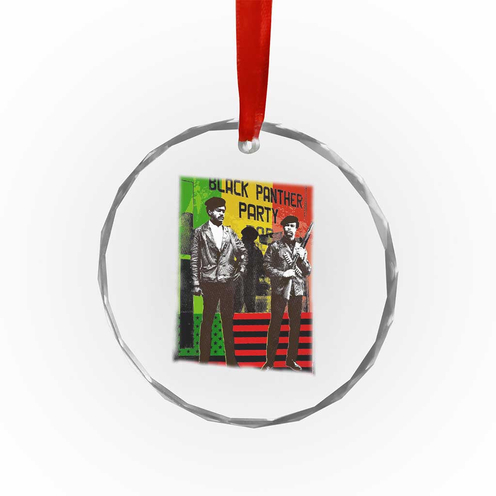 Vintage Black Panther Party Crystal Glass Ornament Black History Self Defense Huey Newton Bobby Seale TS10 Print Your Wear