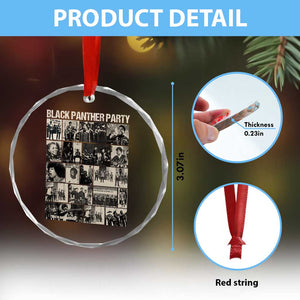 Vintage Black Panther Party Crystal Glass Ornament Huey P. Newton Bobby Seale Black History Month Juneteenth TS10 Print Your Wear