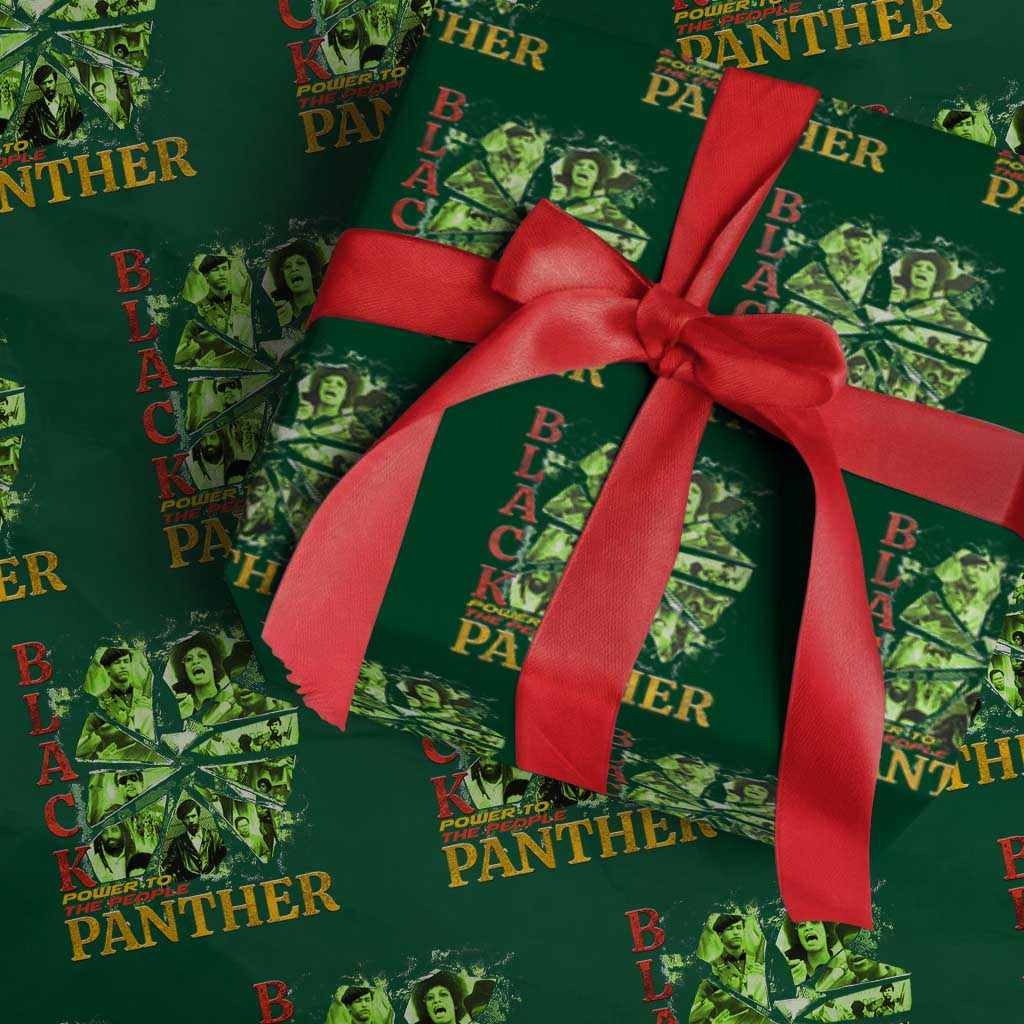 Vintage Black Panther Party Wrapping Paper Roll Newton Seale Shakur Black History Month Juneteenth TS10 Green Print Your Wear