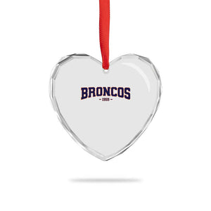 Vintage DFB Heart Crystal Glass Ornament Classic Game Day Print Retro Varsity Football Team Name TS10 Print Your Wear