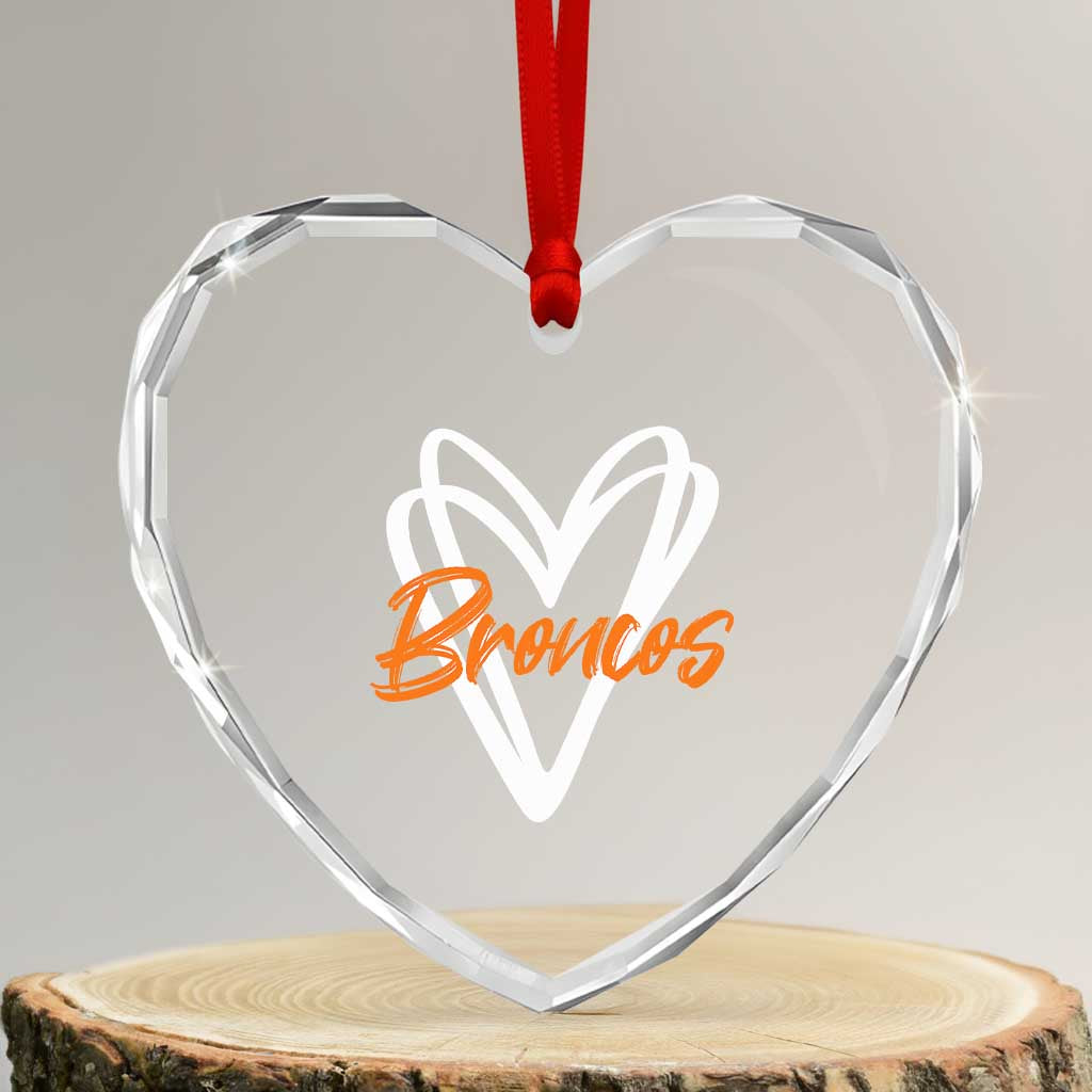 Vintage DFB Heart Crystal Glass Ornament Football Team Fans Heart Graphic Game Day TS10 Transparent Glass 3'' Heart Print Your Wear
