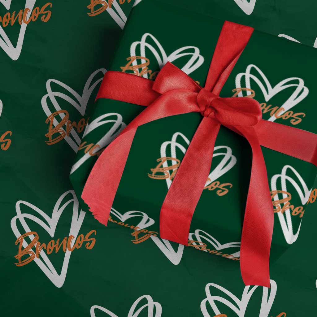 Vintage DFB Wrapping Paper Roll Football Team Fans Heart Graphic Game Day TS10 Green Print Your Wear