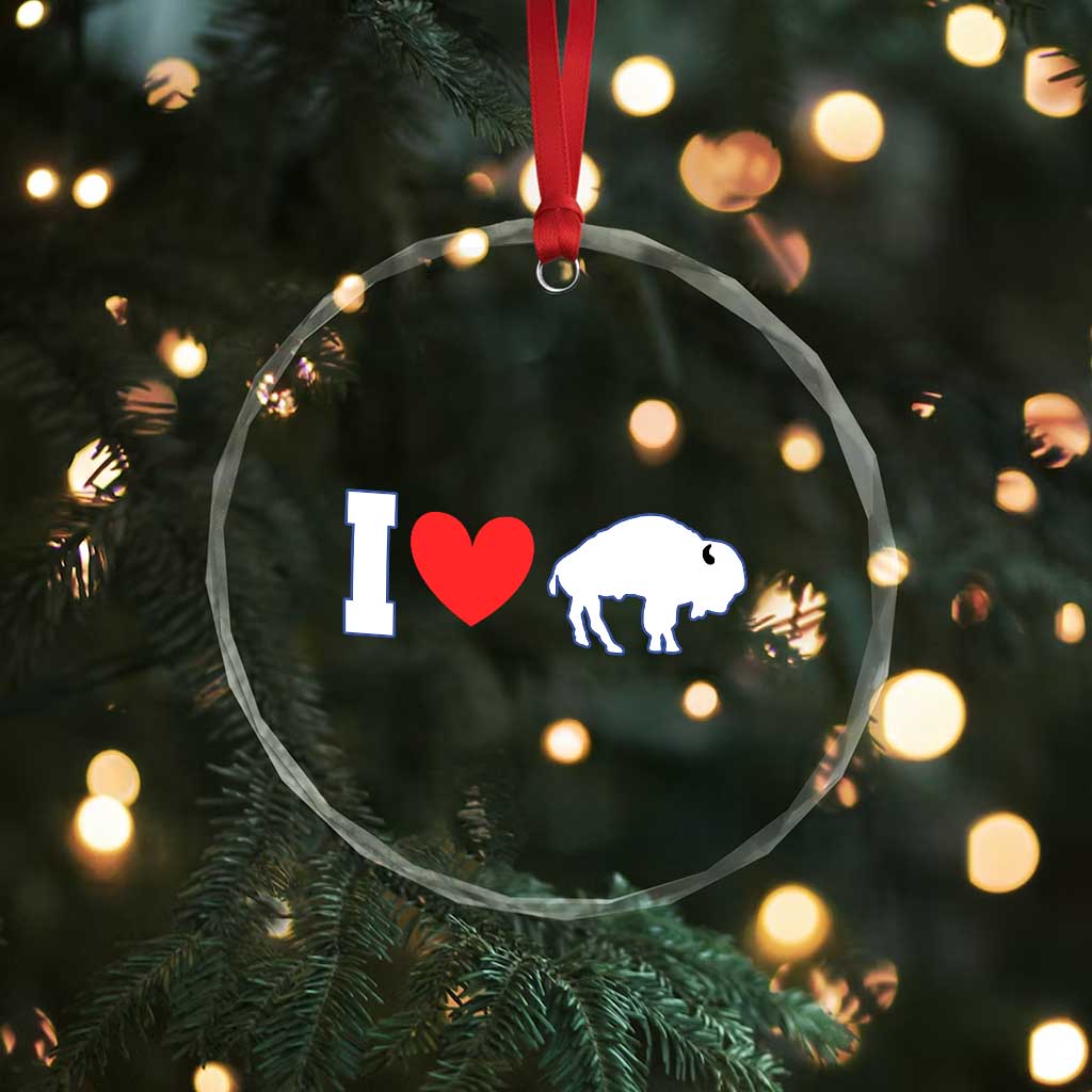 Vintage Buffalo Crystal Glass Ornament American I Love Bison TS10 Print Your Wear