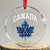 Vintage Canada Hockey Crystal Glass Ornament Maple Leafs TS10 Transparent Glass 3'' Circle Print Your Wear