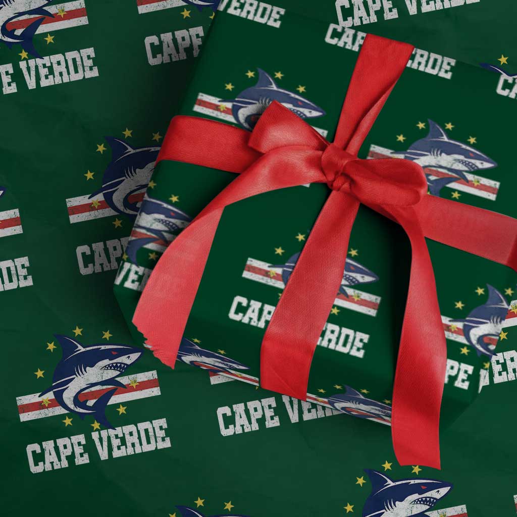 Vintage Cape Verde Shark Cabo Verdean Roots Wrapping Paper Roll TS11 Green Print Your Wear