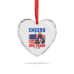 Vintage Cat Uncle Sam Heart Crystal Glass Ornament Cheers To 250 Years TS12 Print Your Wear