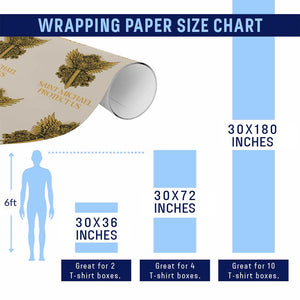 Vintage Catholic Saint Michael Protect Us Wrapping Paper Roll Religious Gift TS12 Print Your Wear