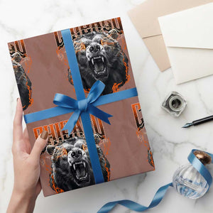 Vintage CFB Wrapping Paper Roll Retro Graphic Streetwear Bootleg TS10 Mocha Print Your Wear