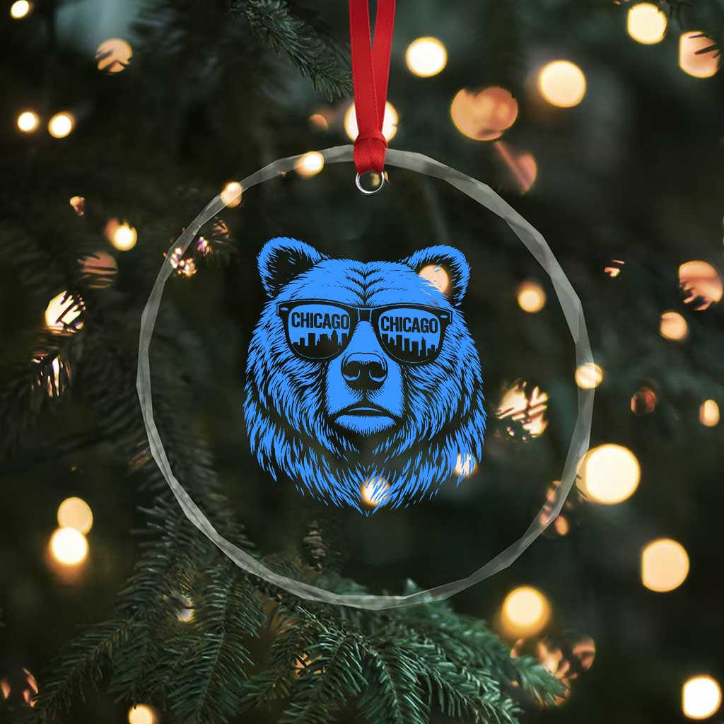 Vintage Chicago Crystal Glass Ornament Cub With Sunglasses Baseball Fans TS10 Print Your Wear