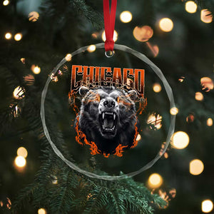 Vintage Chicago Crystal Glass Ornament Retro Graphic Wild Bear Streetwear Bootleg - Print Your Wear