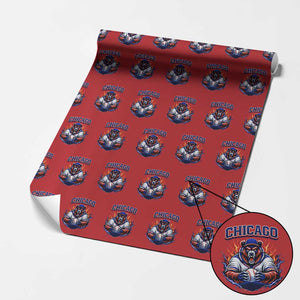 Vintage Chicago Wrapping Paper Roll Retro Baseball Fans TS10 Red Print Your Wear