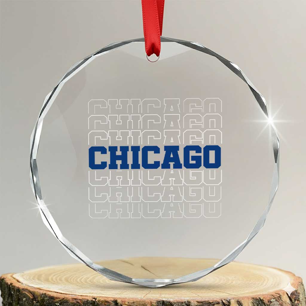 Vintage Chicago Graphic Crystal Glass Ornament State Pride Baseball Lover TS10 Transparent Glass 3'' Circle Print Your Wear