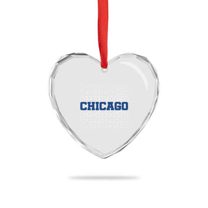 Vintage Chicago Graphic Heart Crystal Glass Ornament State Pride Baseball Lover TS10 Print Your Wear